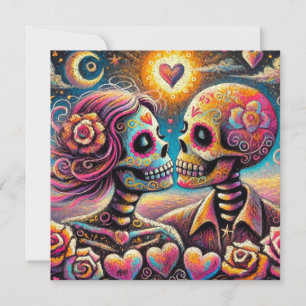 Sugar Skulls Liebe Impressionistische Valentinerka