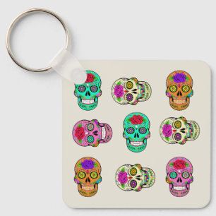 Sugar Skulls Schlüsselanhänger