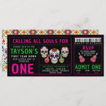 Sugar Skulls Tag 1 Geburtstag Party Colorful Día