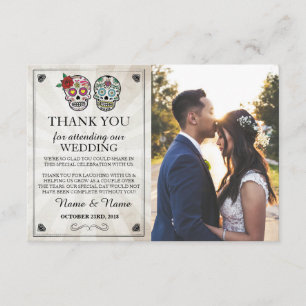 Sugar Skulpturen Halloween Danke Foto Card Einladung