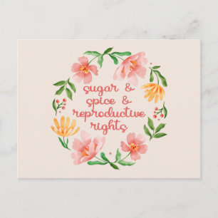 Sugar & Spice & Reproduktive Rechte III Postkarte