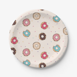 Sugar Sweet Donut Muster Pappteller
