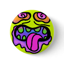 Sugar Zombie Pop Art Button
