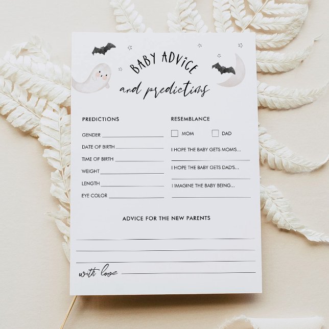 SUGARBOO Baby Shower Advice & Predictions Card Einladung (Von Creator hochgeladen)