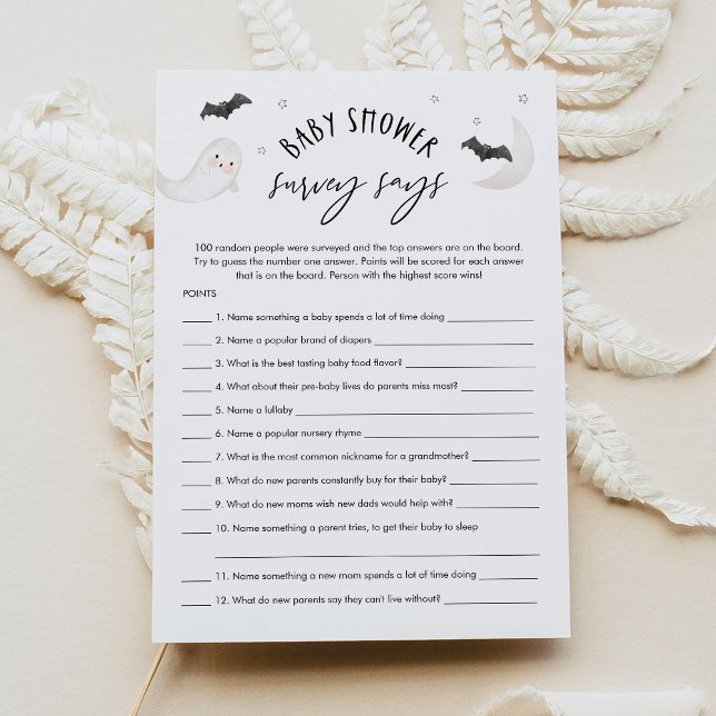 SUGARBOO Halloween Baby Shooting Survey sagt Game Einladung (Von Creator hochgeladen)