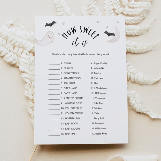 SUGARBOO Wie süß es ist Halloween Baby Game Einladung (Von Creator hochgeladen)