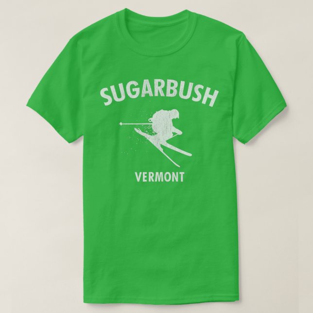 Sugarbush Skifahren Vermont Ski T-Shirt (Design vorne)