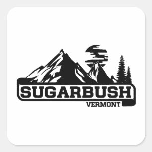 Sugarbush Vermont Quadratischer Aufkleber