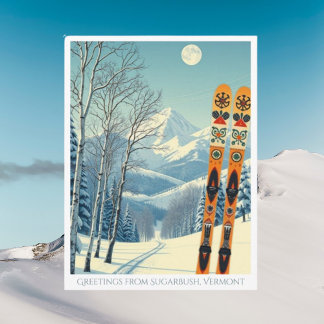 Sugarbush Vermont Skiurlaub Postkarte
