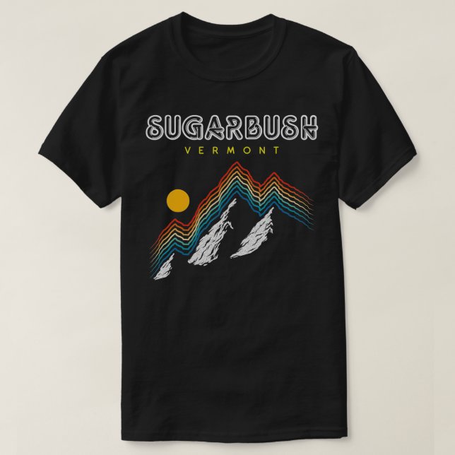 Sugarbush Vermont USA Ski Resort 1980s Retro T-Shirt (Design vorne)