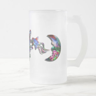 Sugarland Psychedelic Grinnin' Skull Mexicano Mattglas Bierglas