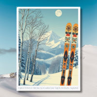 Sugarloaf Berg Maine Skiurlaub Postkarte