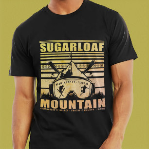 Sugarloaf Maine Berg Retro Vintager 60er Ski T-Shirt