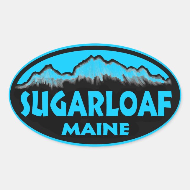 Sugarloaf Maine Oval Aufkleber (Vorderseite)