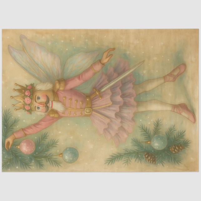 Sugarplum Fairy Nutcracker • Pink Christmas  Seidenpapier (Vorderseite)