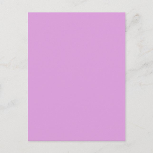 Sugarplum Lavender Lila Solid-Color-Hintergrund Postkarte (Vorderseite)
