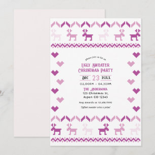 Sugarplum & Snow Strick Ugly Sweater Weihnachtsfei Einladung