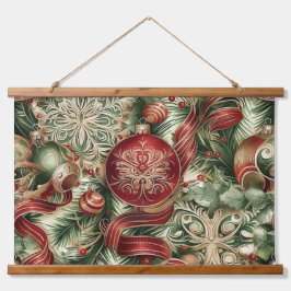 Sugarplum Sparkle Christmas Wandteppich Mit Holzrahmen