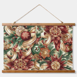 Sugarplum Sparkle Christmas Wandteppich Mit Holzrahmen