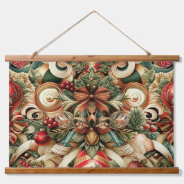 Sugarplum Sparkle Christmas Wandteppich Mit Holzrahmen