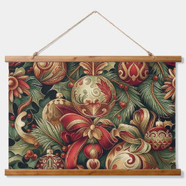 Sugarplum Sparkle Christmas Wandteppich Mit Holzrahmen