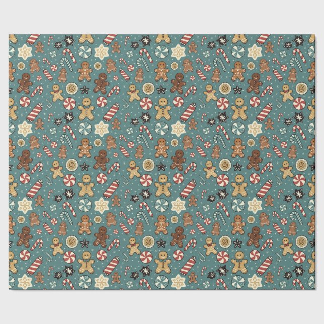 Sugarplum Swirls Wrapping Paper Geschenkpapier (Saum)