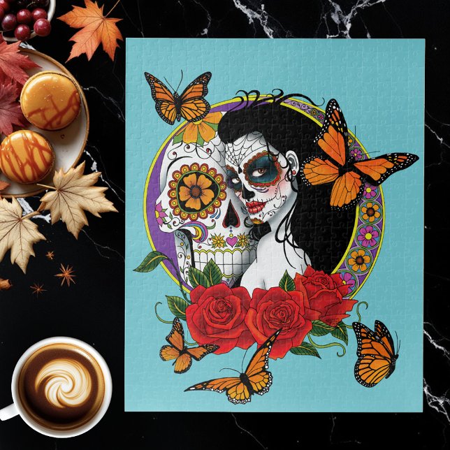 Sugars Skulls Art Nouveau Puzzle (Von Creator hochgeladen)
