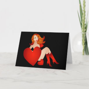 Suggestive Vixen Valentine Card Feiertagskarte