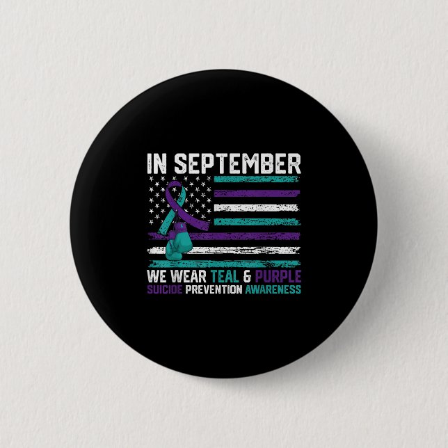 Suicide Awareness 2024 In September We Wear Teal P Button (Vorderseite)