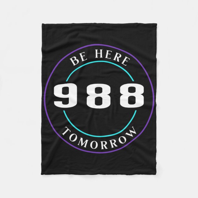 Suicide Awareness 988 - Suicide Prevention  Fleecedecke (Vorderseite)