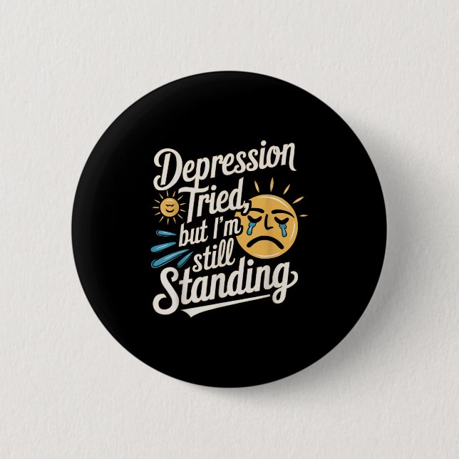 Suicide Awareness Depression Anxiety Mental Health Button (Vorderseite)
