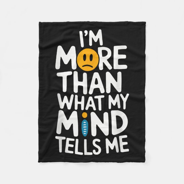 Suicide Awareness Depression Anxiety Mental Health Fleecedecke (Vorderseite)