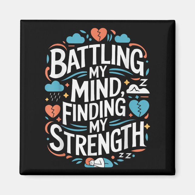 Suicide Awareness Depression Anxiety Mental Health Magnet (Vorne)