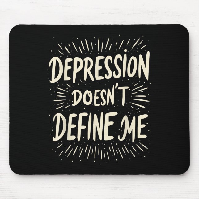 Suicide Awareness Depression Anxiety Mental Health Mousepad (Vorne)