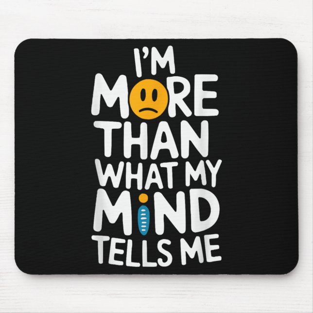 Suicide Awareness Depression Anxiety Mental Health Mousepad (Vorne)
