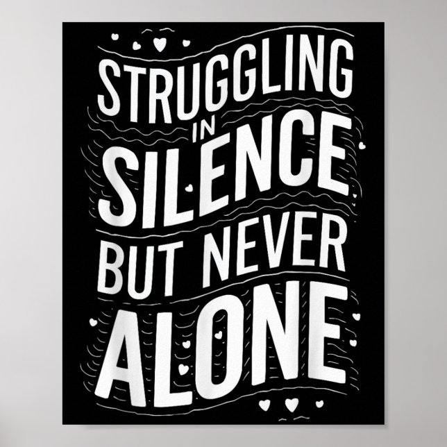 Suicide Awareness Depression Anxiety Mental Health Poster (Vorne)