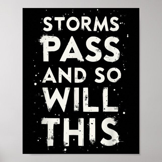 Suicide Awareness Depression Anxiety Mental Health Poster (Vorne)