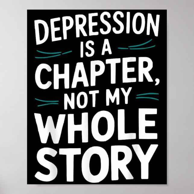 Suicide Awareness Depression Anxiety Mental Health Poster (Vorne)