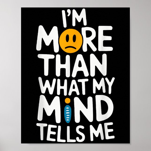 Suicide Awareness Depression Anxiety Mental Health Poster (Vorne)