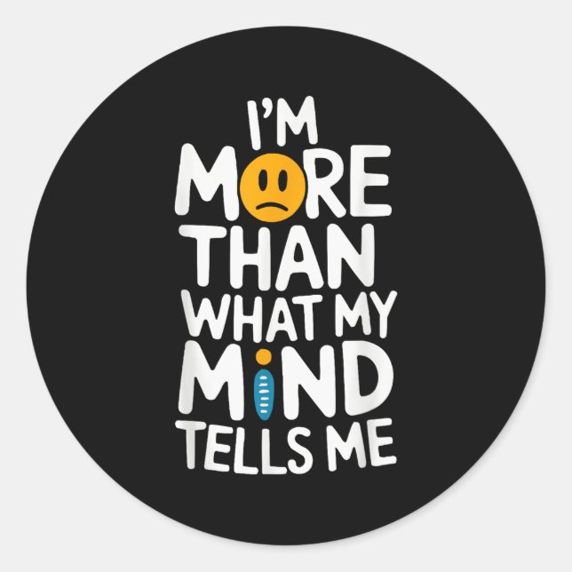 Suicide Awareness Depression Anxiety Mental Health Runder Aufkleber (Vorderseite)