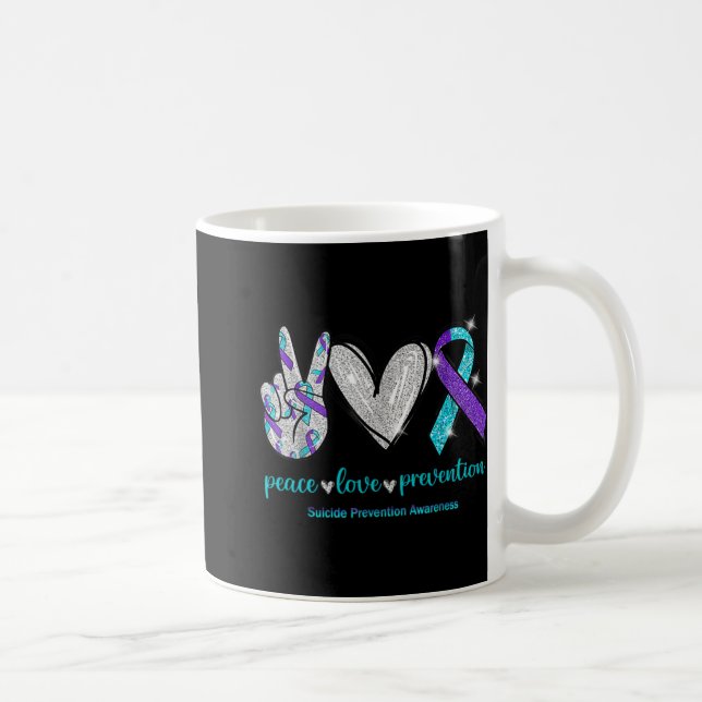 Suicide Awareness Peace Love Prevention 1  Kaffeetasse (Rechts)