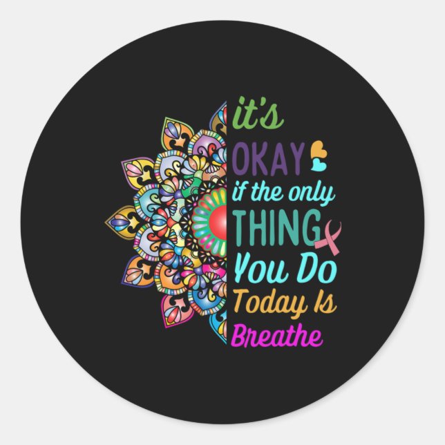 Suicide Awareness Semicolon 988 S 1  Runder Aufkleber (Vorderseite)