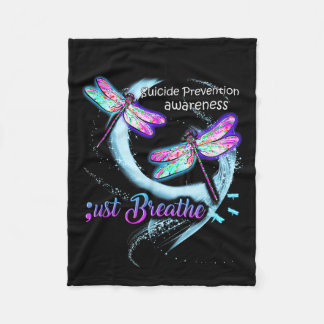 Suicide Awareness Shirt Just Breathe Suicide Preve Fleecedecke