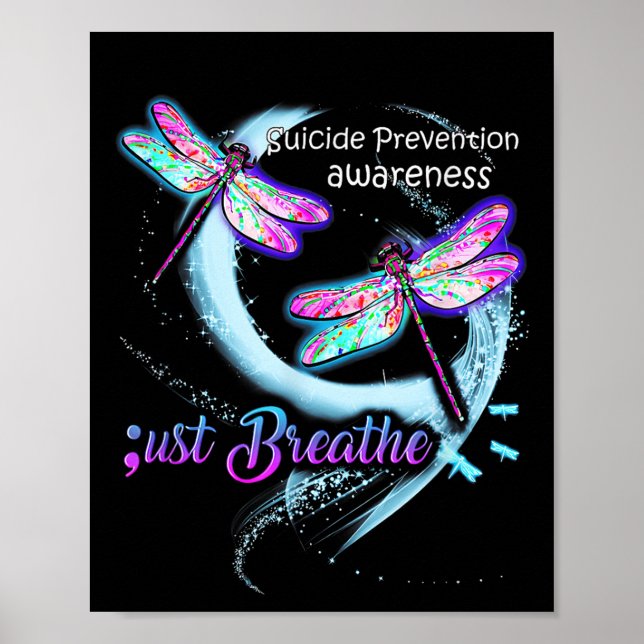 Suicide Awareness Shirt Just Breathe Suicide Preve Poster (Vorne)