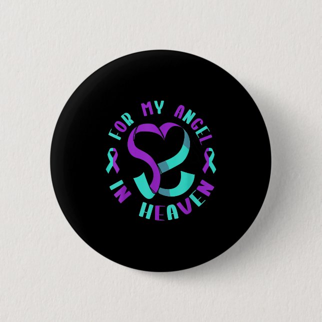 Suicide Awareness Suicide Prevention Suprt Survivo Button (Vorderseite)