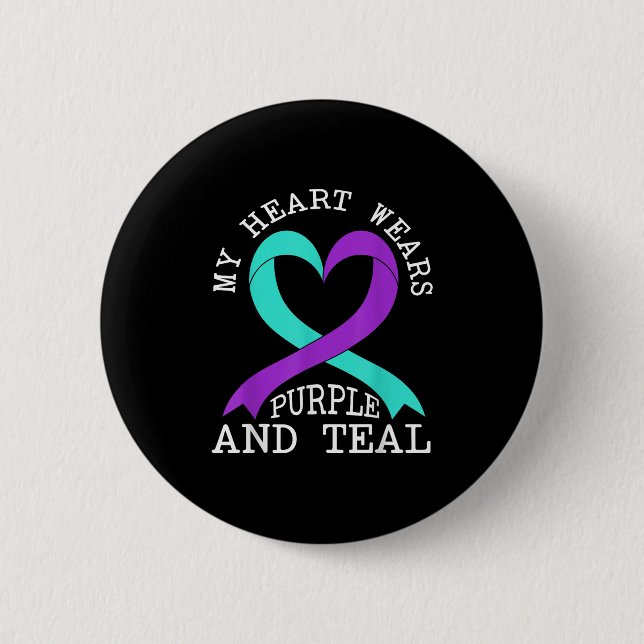 Suicide Awareness Suicide Prevention Suprt Survivo Button (Vorderseite)