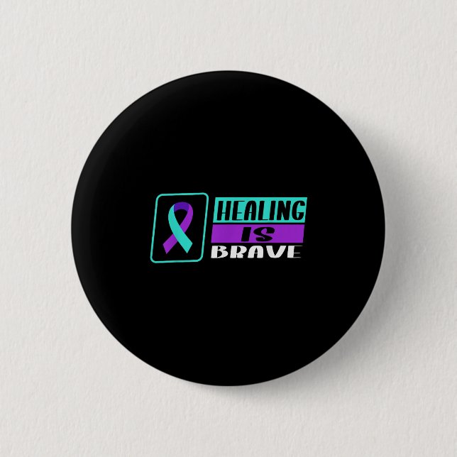Suicide Awareness Suicide Prevention Suprt Survivo Button (Vorderseite)