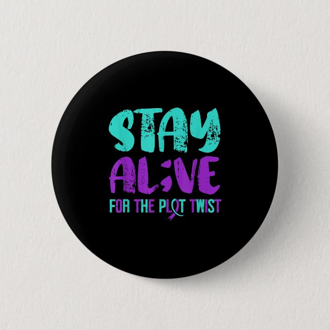 Suicide Awareness Suicide Prevention Suprt Survivo Button (Vorderseite)