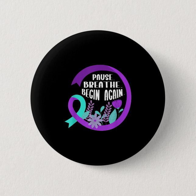 Suicide Awareness Suicide Prevention Suprt Survivo Button (Vorderseite)