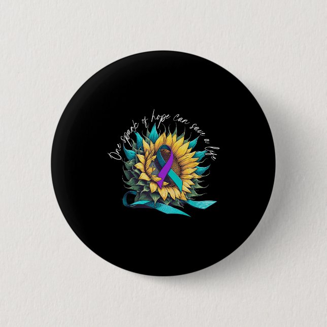 Suicide Awareness Suicide Prevention Suprt Survivo Button (Vorderseite)